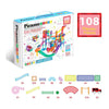 Piste de billes et piste de course Selecta picassotiles - tuiles de construction magnétiques - 108 pcs.