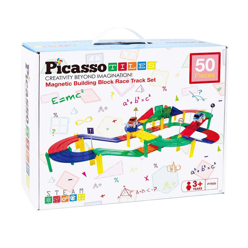 SELECTA PICASSOTILES RACE TRACK - MAGNÉTIQUES DE BUILDAGE TILES, 50DLG.