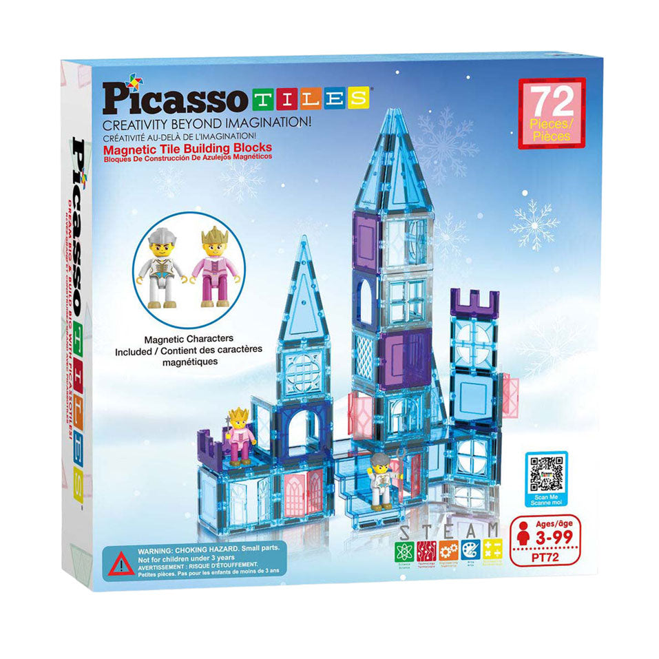 Selecta Picassotiles Winter Thème - Tiles de construction magnétique, 72dlg.