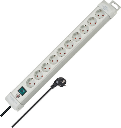 Brennerstuhl multiprise premium-line 10 prises gris clair 3m h05vv-f 3g1.5