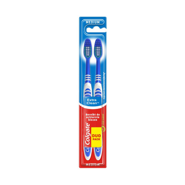 Duo de brosses à dents Colgate extra clean (12x2 pièces)