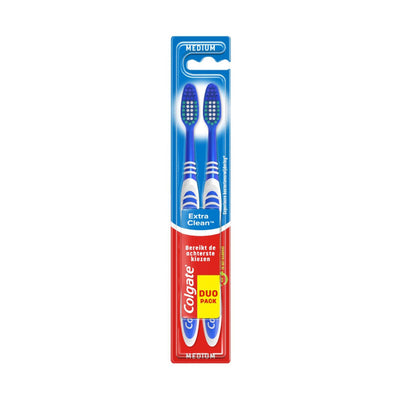 Duo de brosses à dents Colgate extra clean (12x2 pièces)