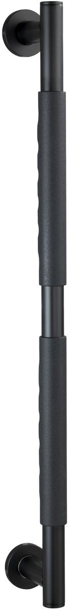 Wenko poignée murale secura 65cm noir en acier inoxydable avec poignée antidérapante soft touch - poignée de sécurité - support mural - poignée de bain - capacité de charge max. 120 kg - testé, inspecté et certifié TüV - noir
