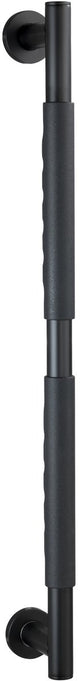 Wenko poignée murale secura 65cm noir en acier inoxydable avec poignée antidérapante soft touch - poignée de sécurité - support mural - poignée de bain - capacité de charge max. 120 kg - testé, inspecté et certifié TüV - noir