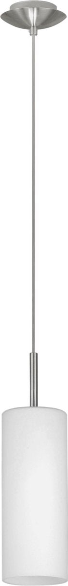 Eglo troy 3 - suspension - 1 lumière - ø105mm. - nickel mat - laqué blanc