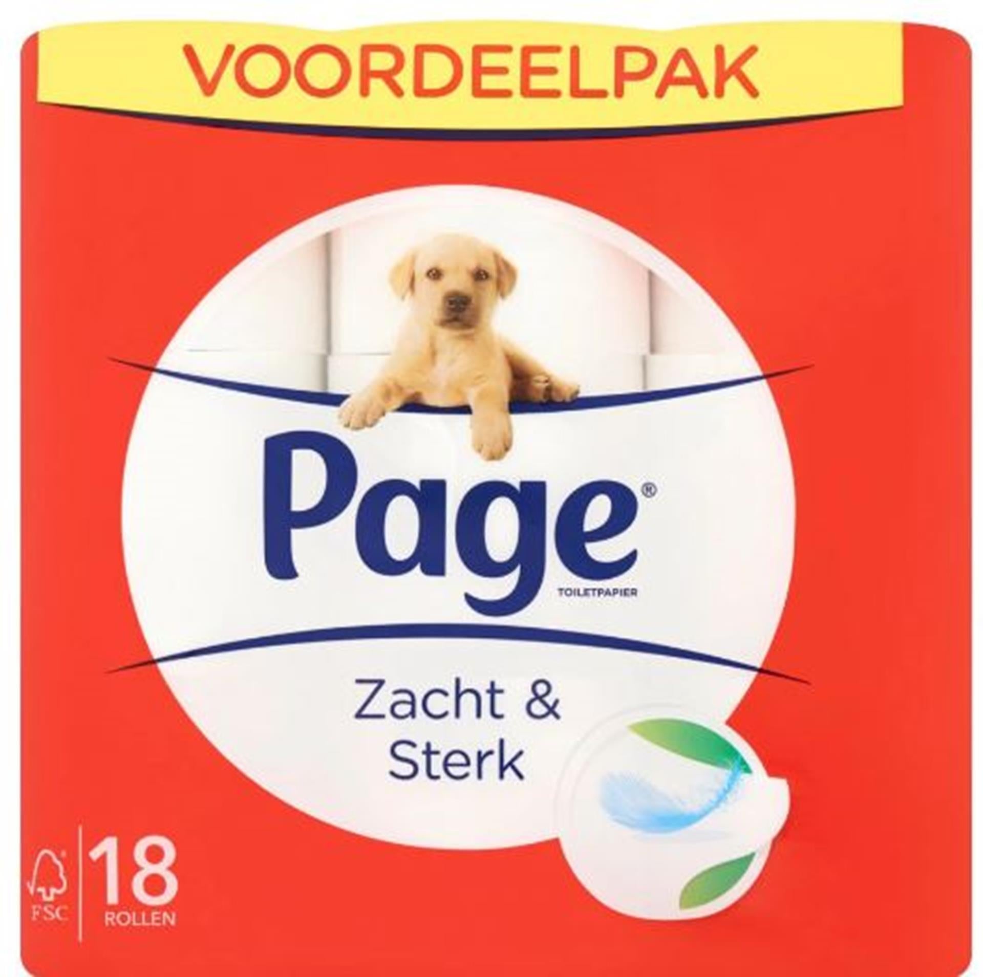 Page papier toilette doux et résistant 18 rouleaux