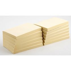 Notes bureau dépôt papier 127x76mm jaune recyclé 100 feuilles