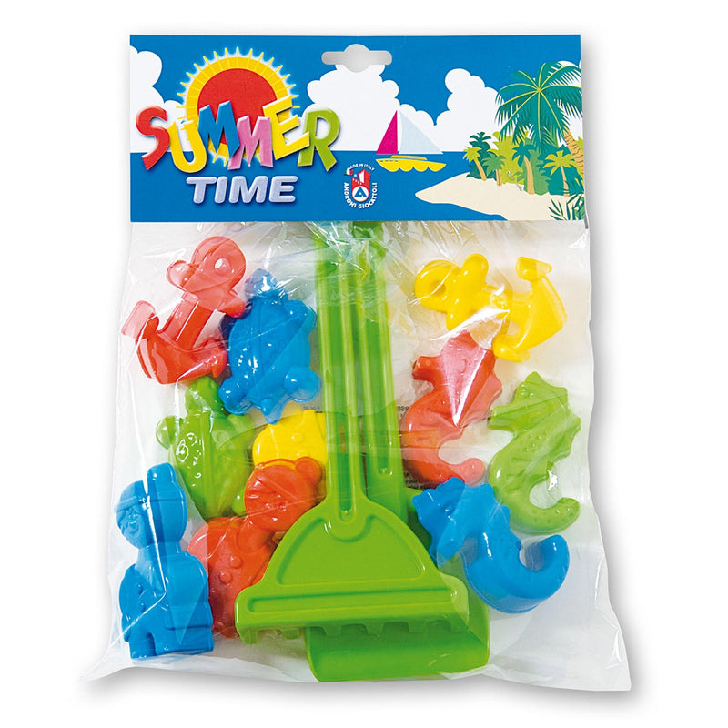 Ensemble de forme de sable Androni avec scoop et râteau