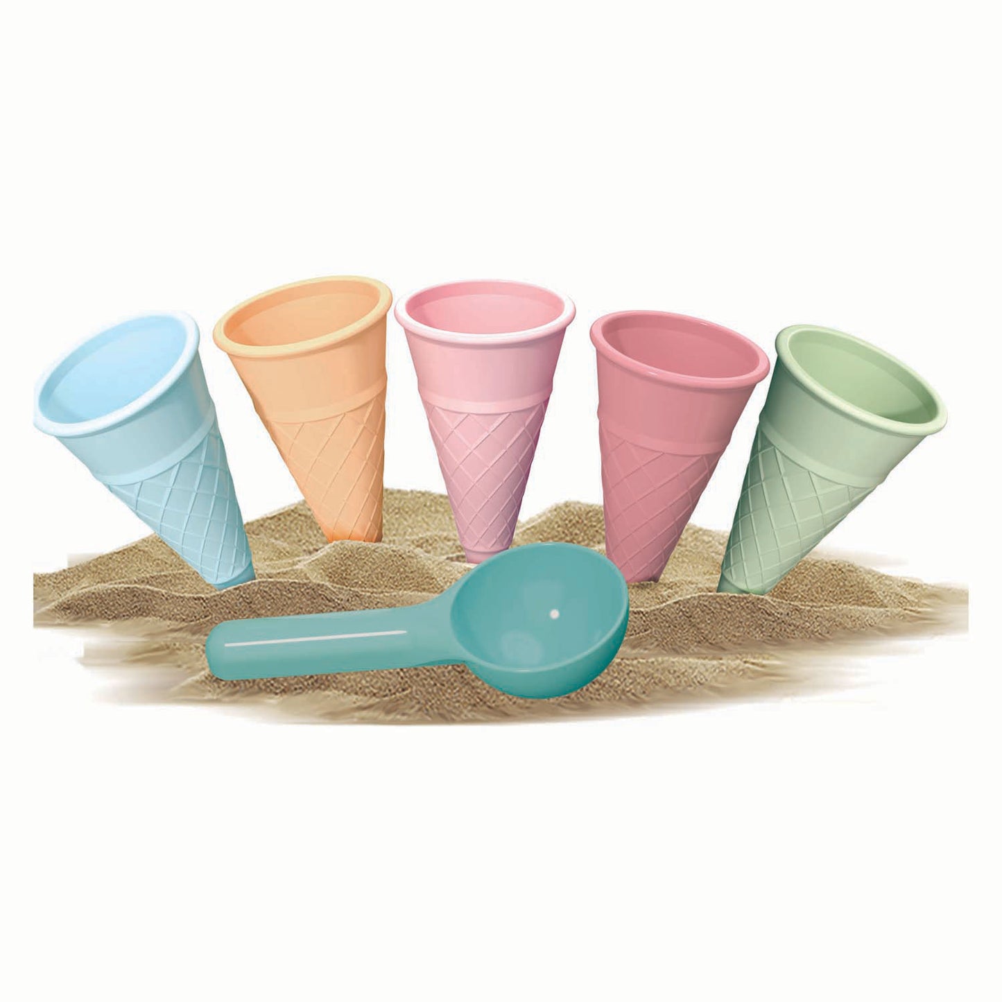 Crème glacée Androni Formes de pondiques avec cuillère, 6dlg.