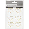 Clips d'entreprise Creativ, coeur, taille 30x20 mm, doré, 6 pièces 1 boîte
