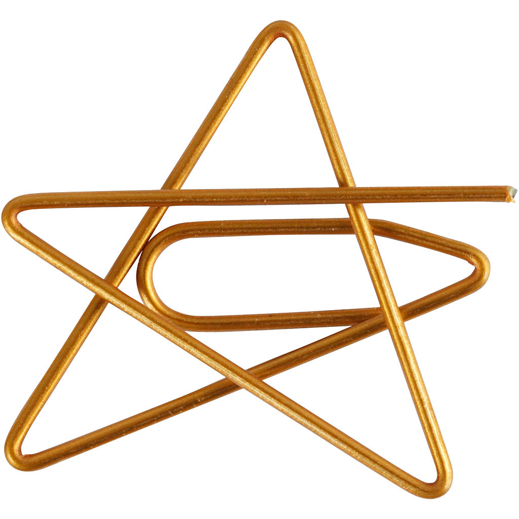 Clips Creativ company, étoile, taille 30x30 mm, doré, 6 pièces 1 boîte