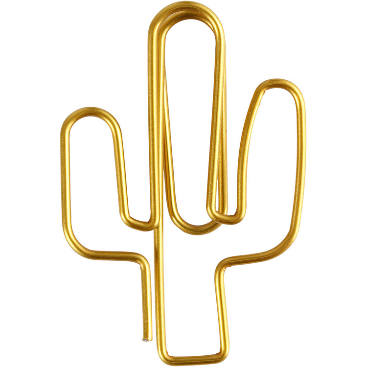 Clips Creativ company, cactus, dim. 40x30 mm, doré, 6 pièces 1 boîte