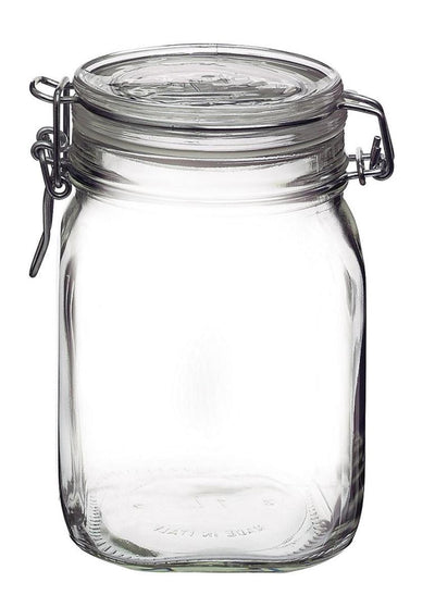 Rocco bormioli pot à pince carré 0,75 l fido pack de 6 pcs