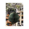 HBx natural living Boule de Noël en papier 10cm vert