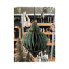 Hbx boule de Noël en papier naturel 10 cm verte