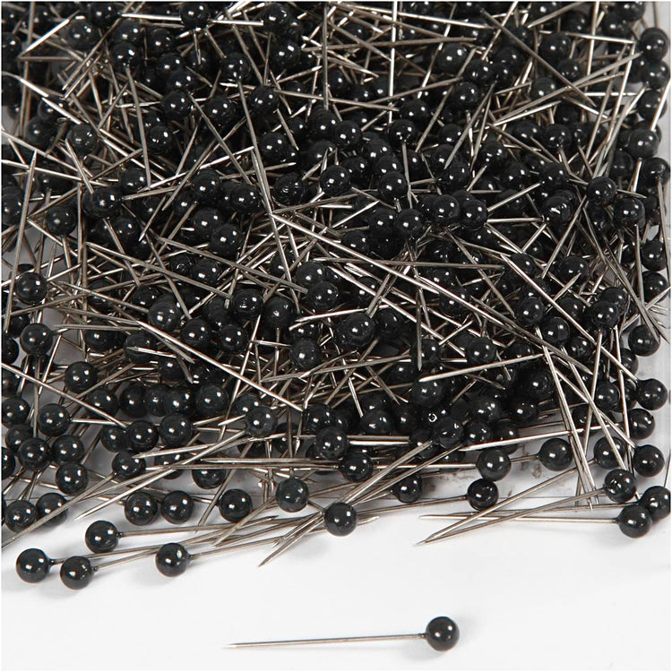 Pin's pour cartes d'entreprise Creativ, l: 25 mm, d 4 mm, noir, 1000 pièces 1 boîte