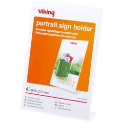 Support unilatéral A5 modèle incliné transparent