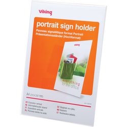 Support unilatéral de modèle A4 transparent incliné
