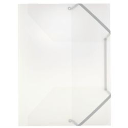 Chemises od pp 500g m2 a4 32x24,5cm blanc transparent 3 rabats fermeture élastique