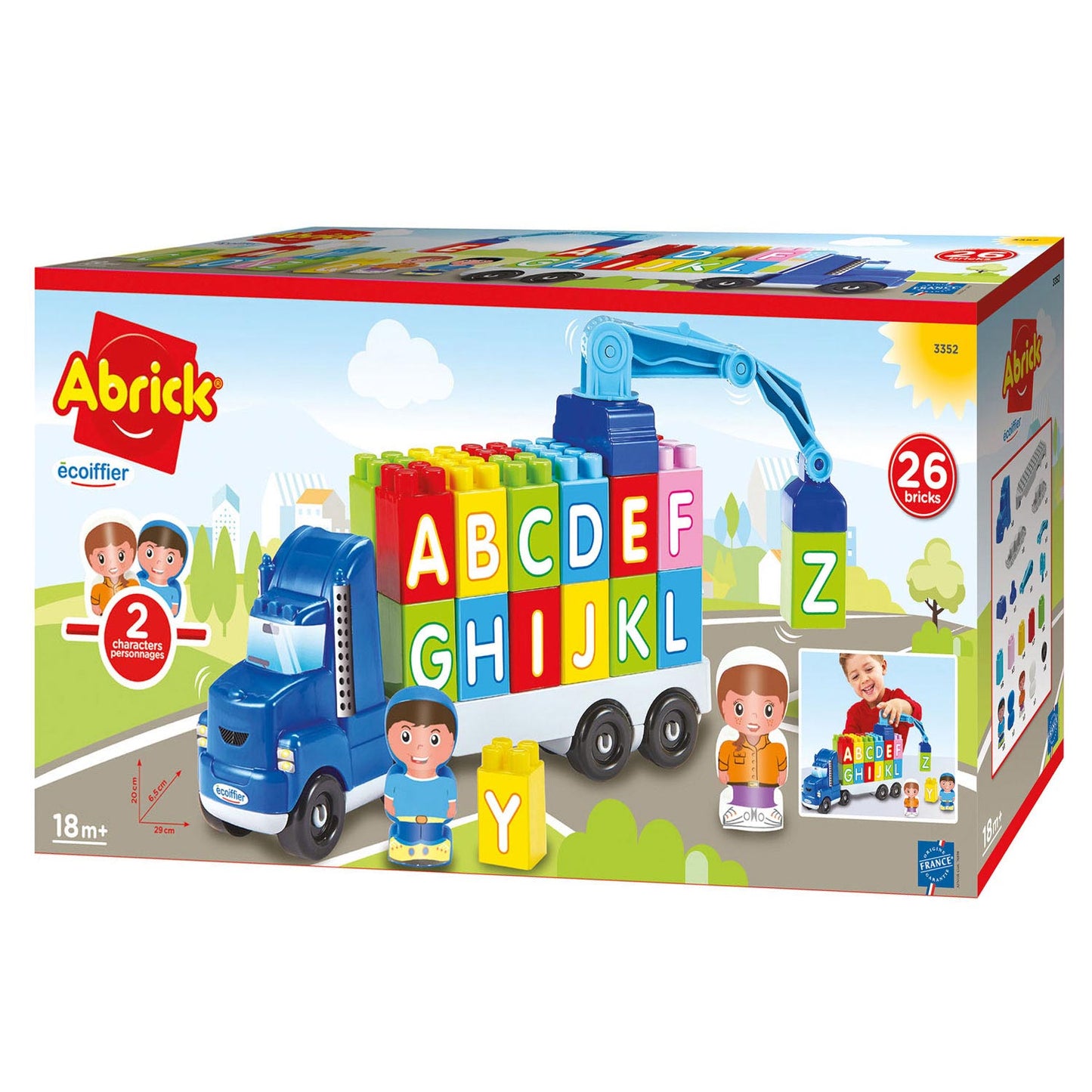 Camion Abrick avec un robinet et des lettres
