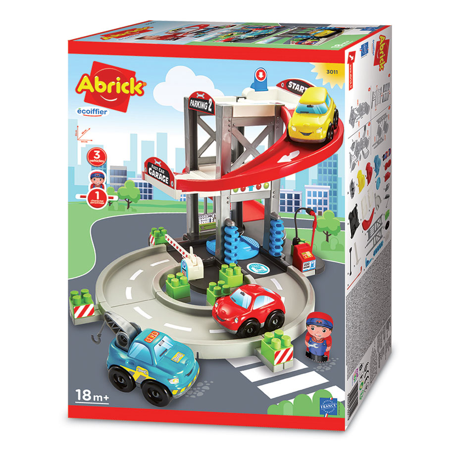 Garage Abrick avec transporteur et voitures