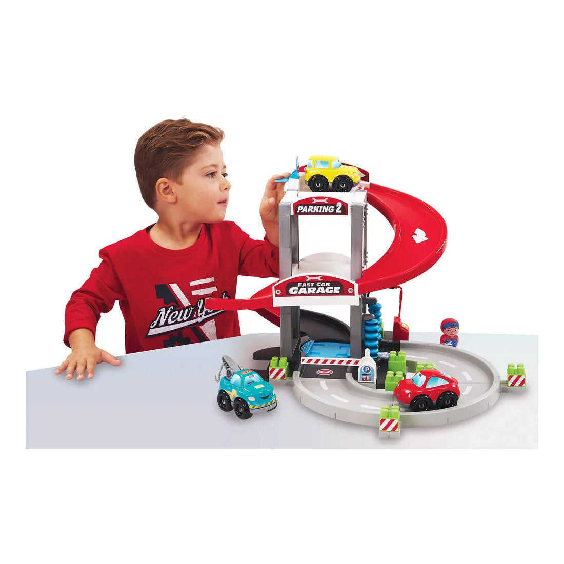 Garage Abrick avec transporteur et voitures