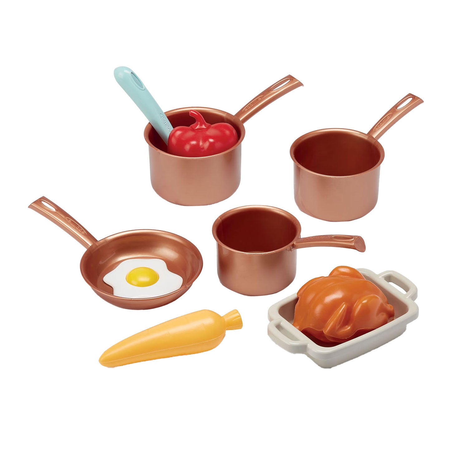 Ecoiffier Play Set Pans and PlayetS avec Cardboard Stove, 20DLG.