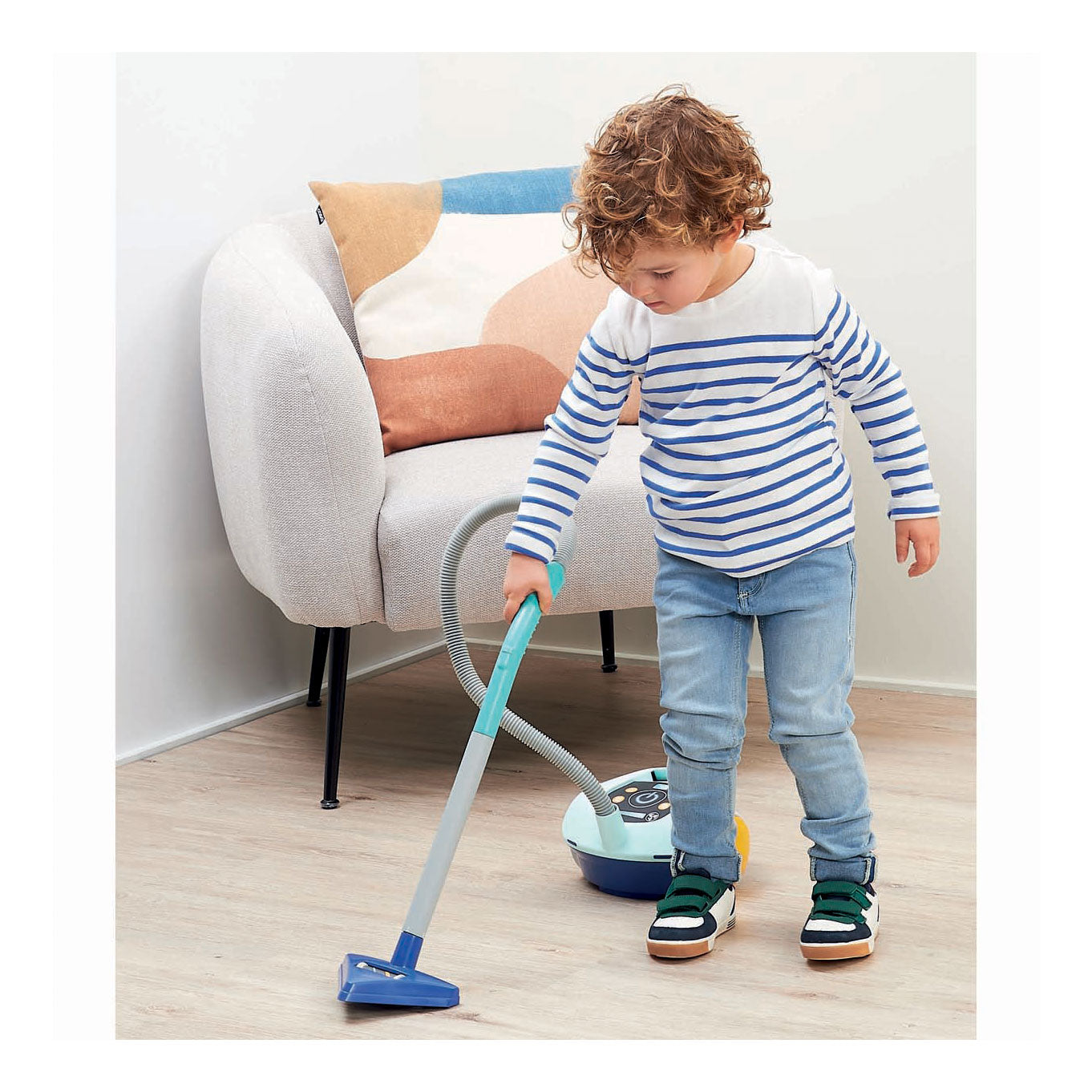 Ecoffier jouet aspirateur bleu
