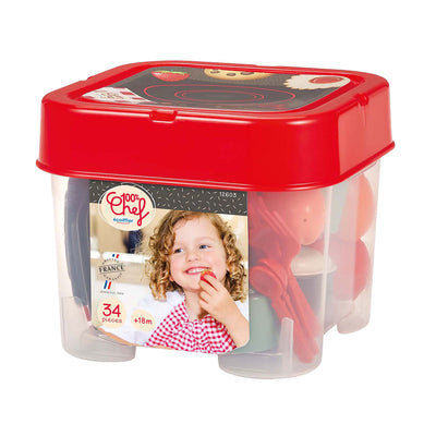 Ecoiffier 100% chef de salle à manger avec terrain de jeu, 34dlg.
