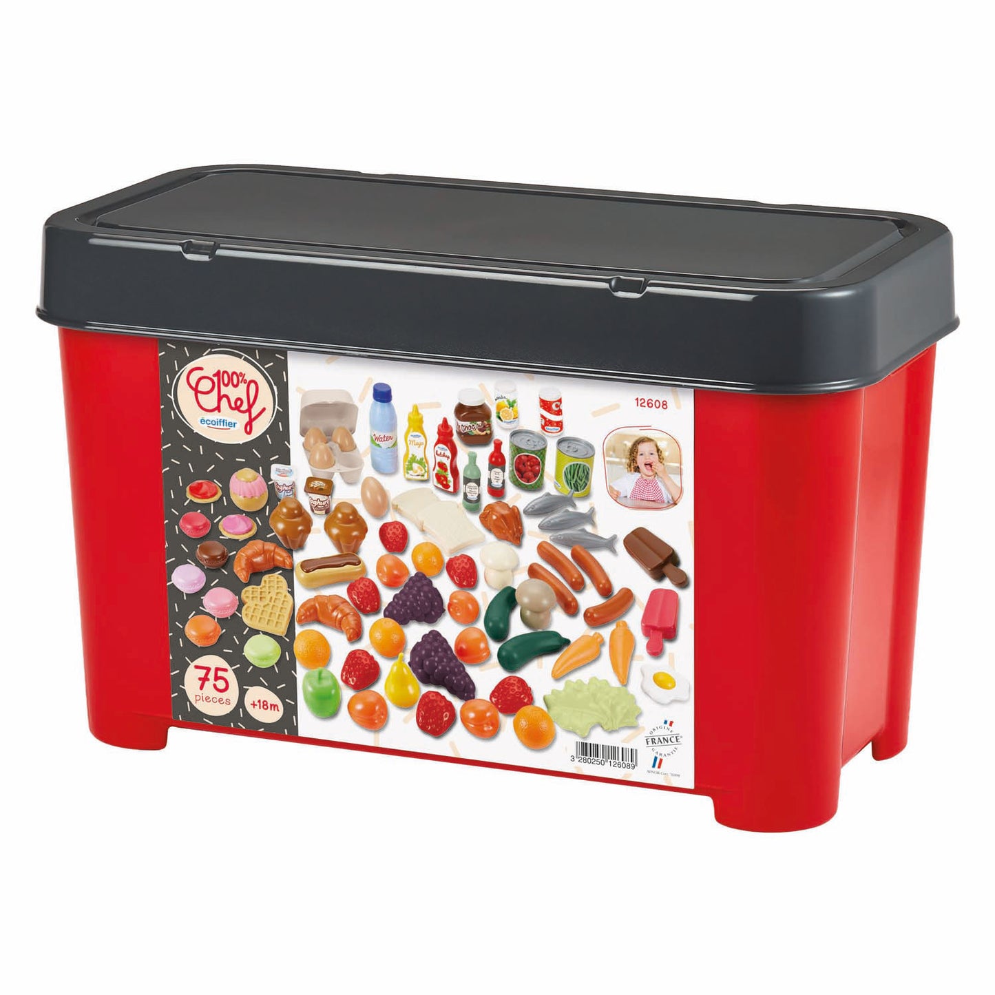 Ecoiffier 100% Chef Toy Food, 75dlg.