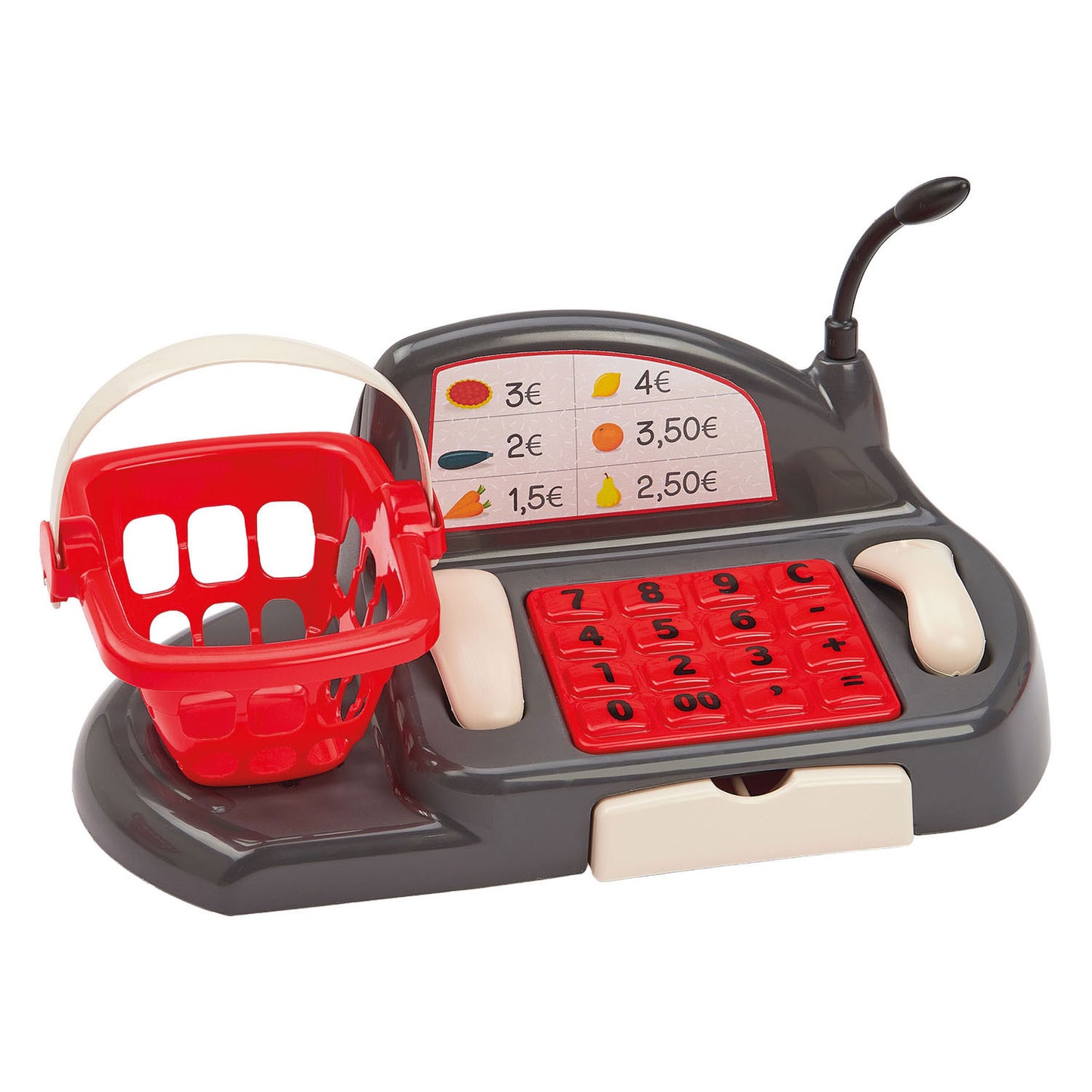 Caddie et caisse enregistreuse remplis Ecoiffier - 26 pcs.
