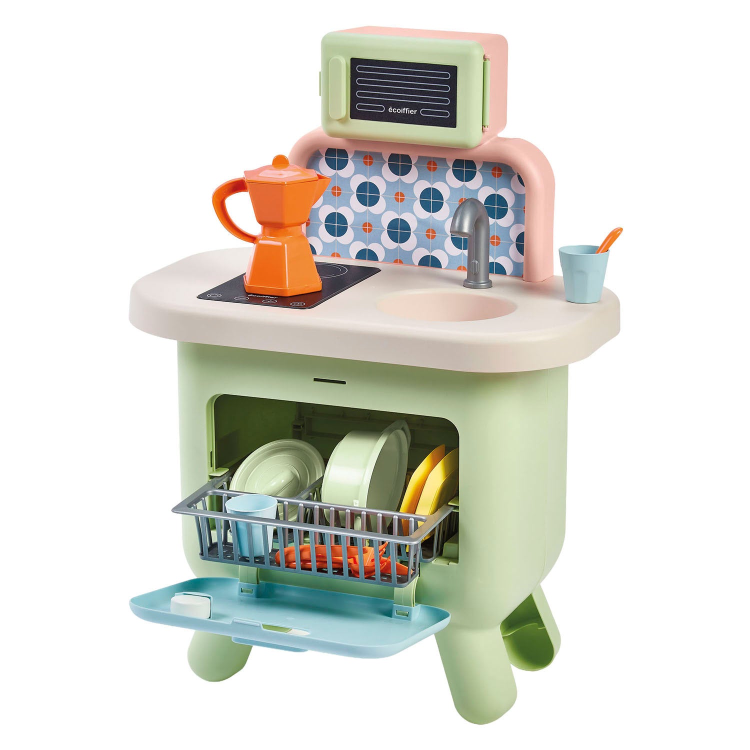 Ecoiffier eociffier vert azur cuisine couleur sauge - 17 pcs.