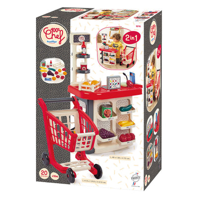 Comptoir et caddie de magasin 100% chef Ecoiffier - 20 pcs.