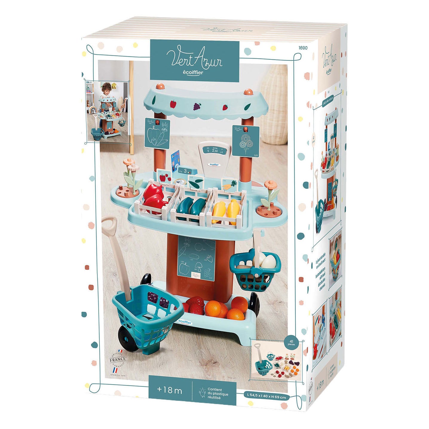 Étal de marché Ecoiffier - 41 pcs.