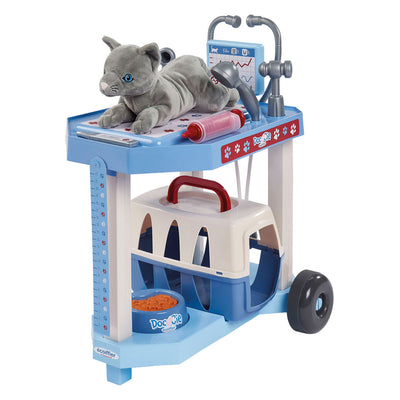Chariot vétérinaire Ecoiffier doc cie avec chat - 14 pcs.