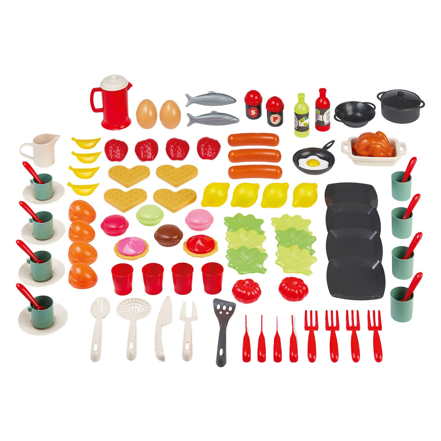 Set nourriture et vaisselle Ecoiffier - 100pcs.