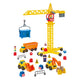 Ecoiffier abrick blocs de construction chantier avec grue avec 3 véhicules