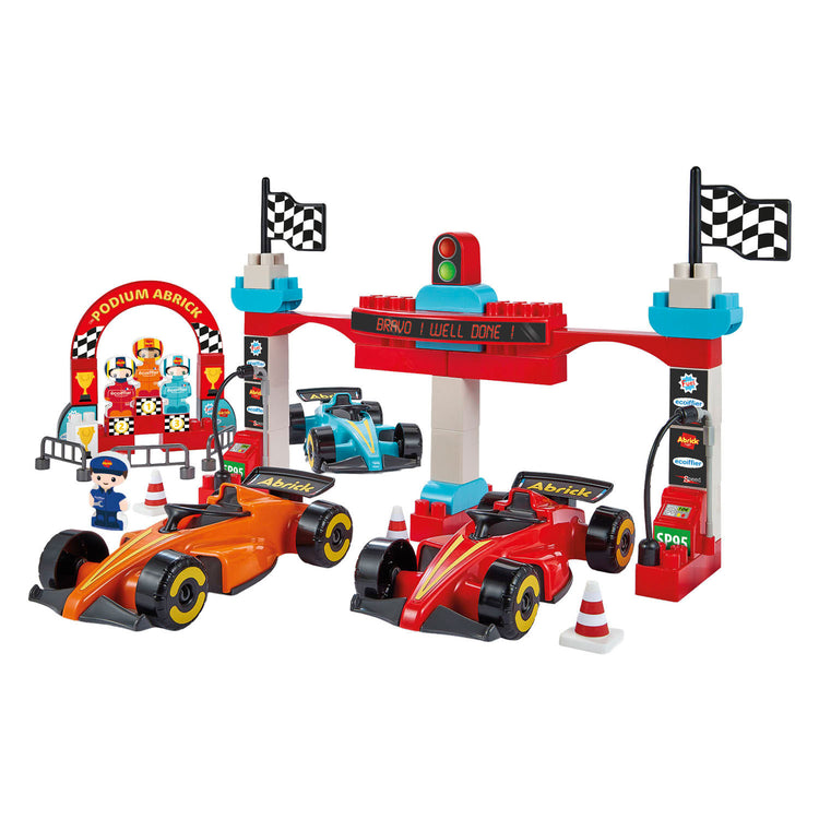 Ecoiffier Abrick blocs de construction formule 1 grand prix avec 3 véhicules