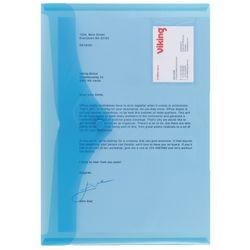 Dossier de documents od pp 180g m2 a4 33,5x23,5cm bleu.100 feuilles étiquette bouton poussoir