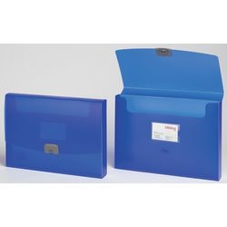 Chemises à documents office depot pp a4 33,5x24cm bleu fermeture à clip 250 feuilles