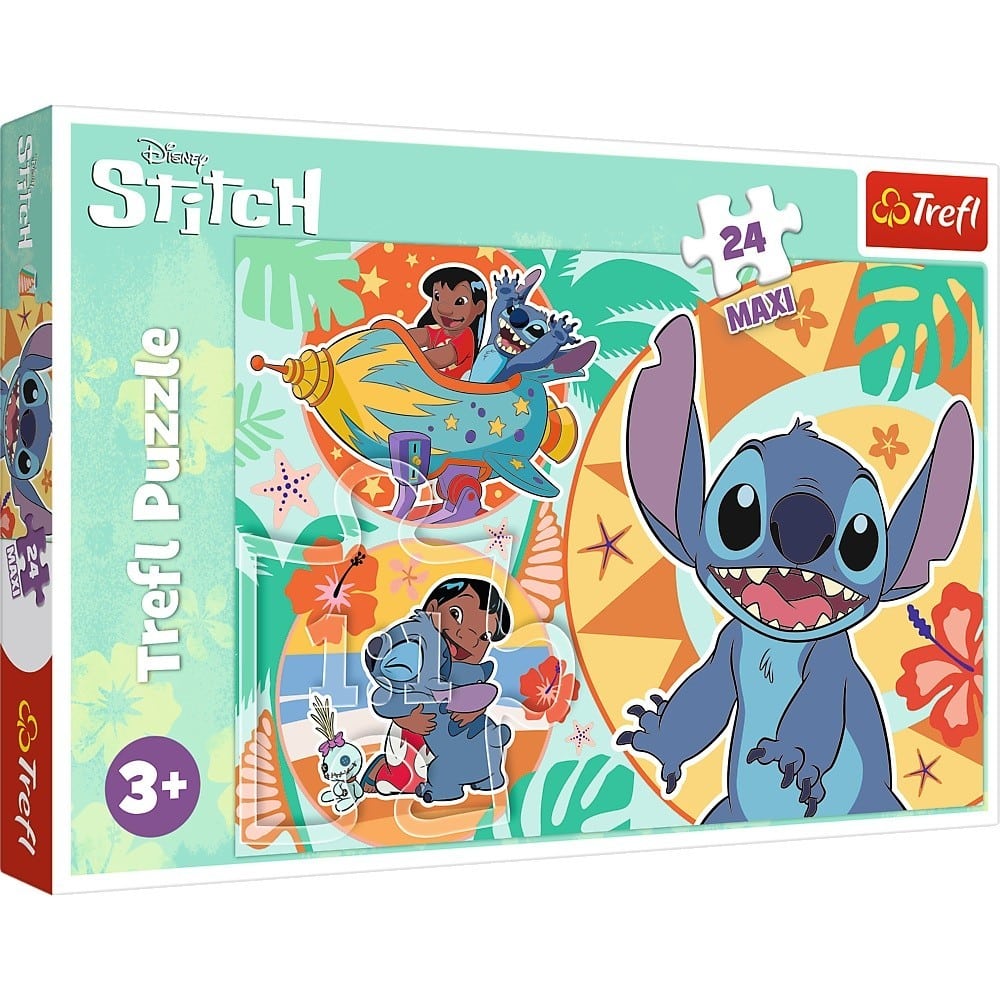 Puzzle pour enfants Oku Disney Stitch avec 24 maxi pièces