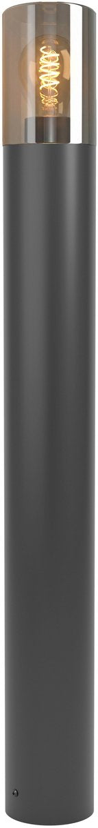 Lampe sur pied Eglo cropani extérieur - e27 - 80 cm - noir gris transparent