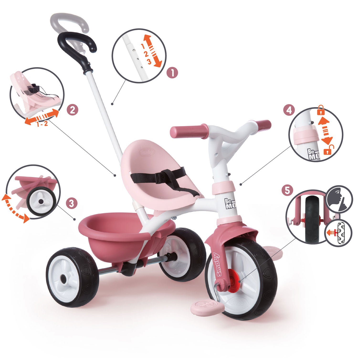 Smoby be tricycle rose
