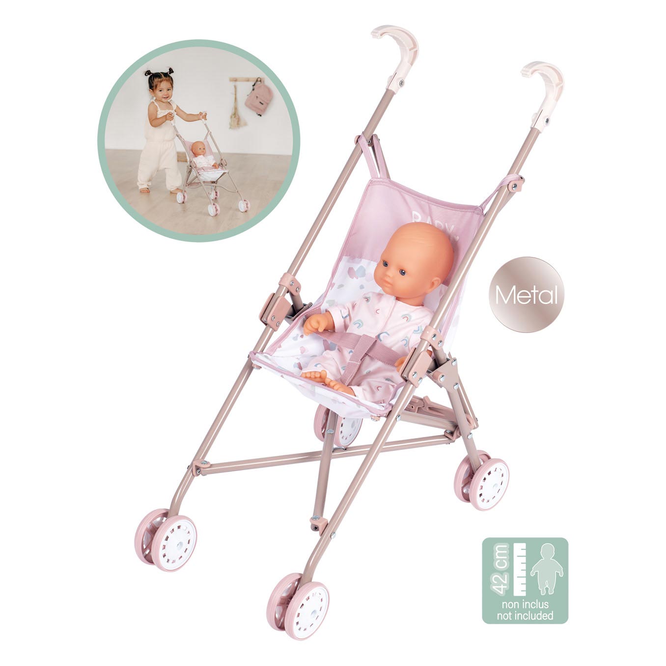 Smoby bébé infirmière poppenbuggy