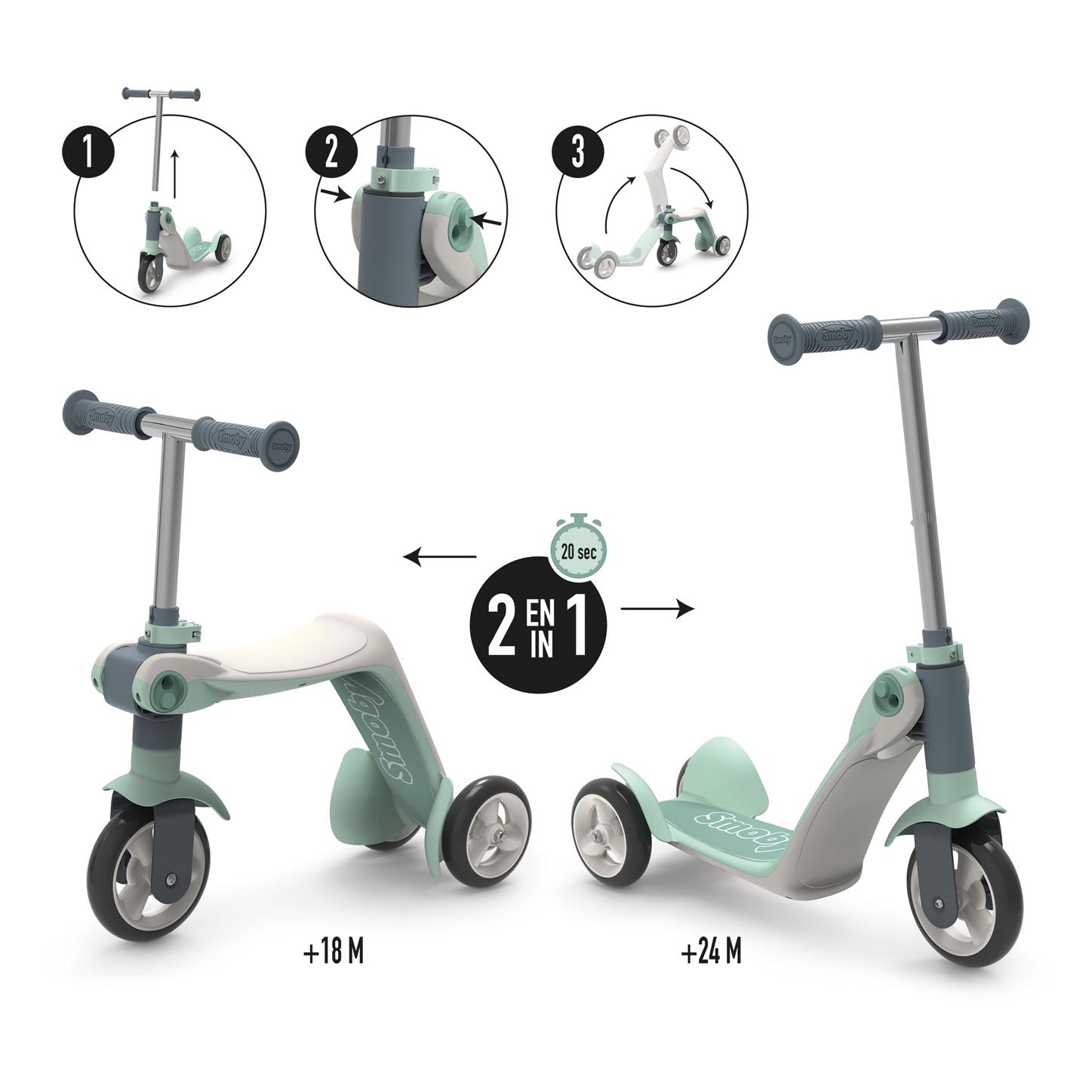 Smoby Step 2in1 réversible