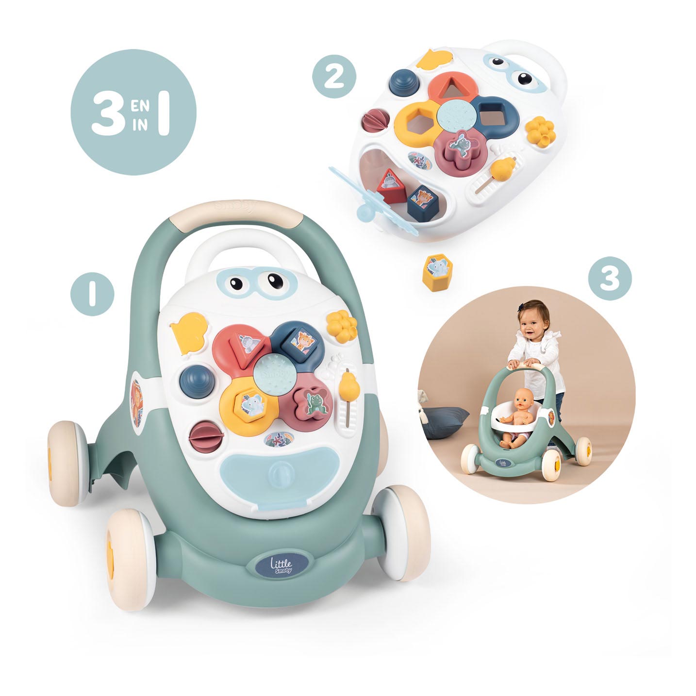 Smoby petit bébé 3in1