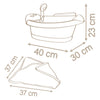 Smoby - Baby Nurse Bath avec fonctions et accessoires 3DLG.