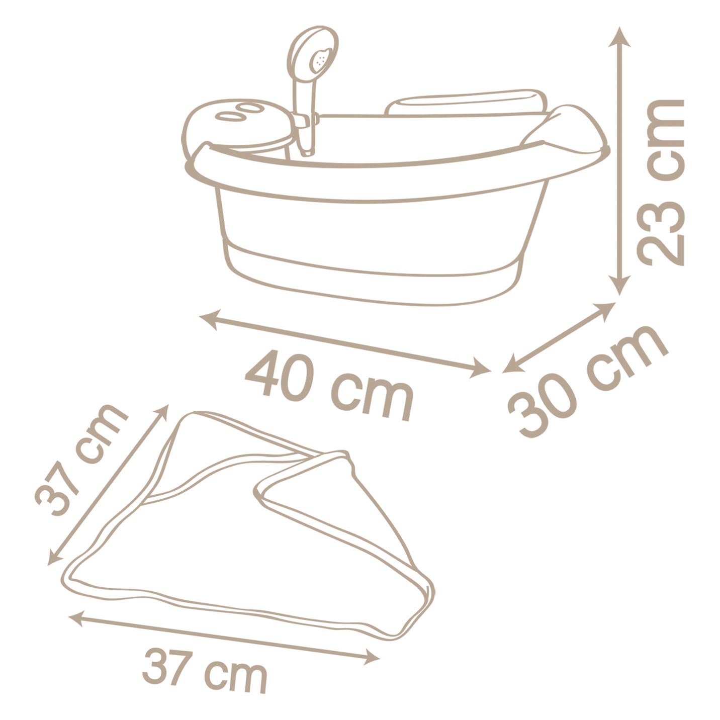 Smoby - Baby Nurse Bath avec fonctions et accessoires 3DLG.