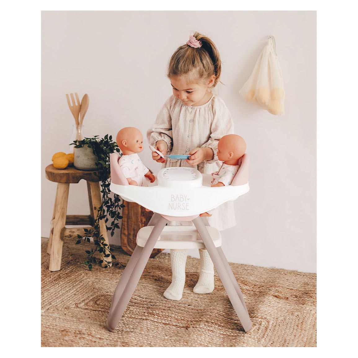 Smoby - chaise bébé infirmière pour bébé pour 2 poupées