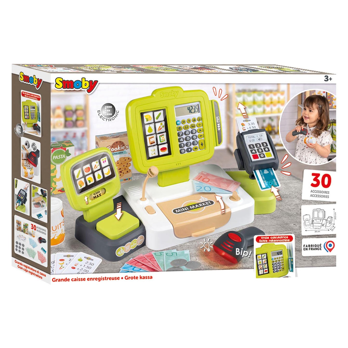 Smoby Kassa avec accessoires, 30dlg.
